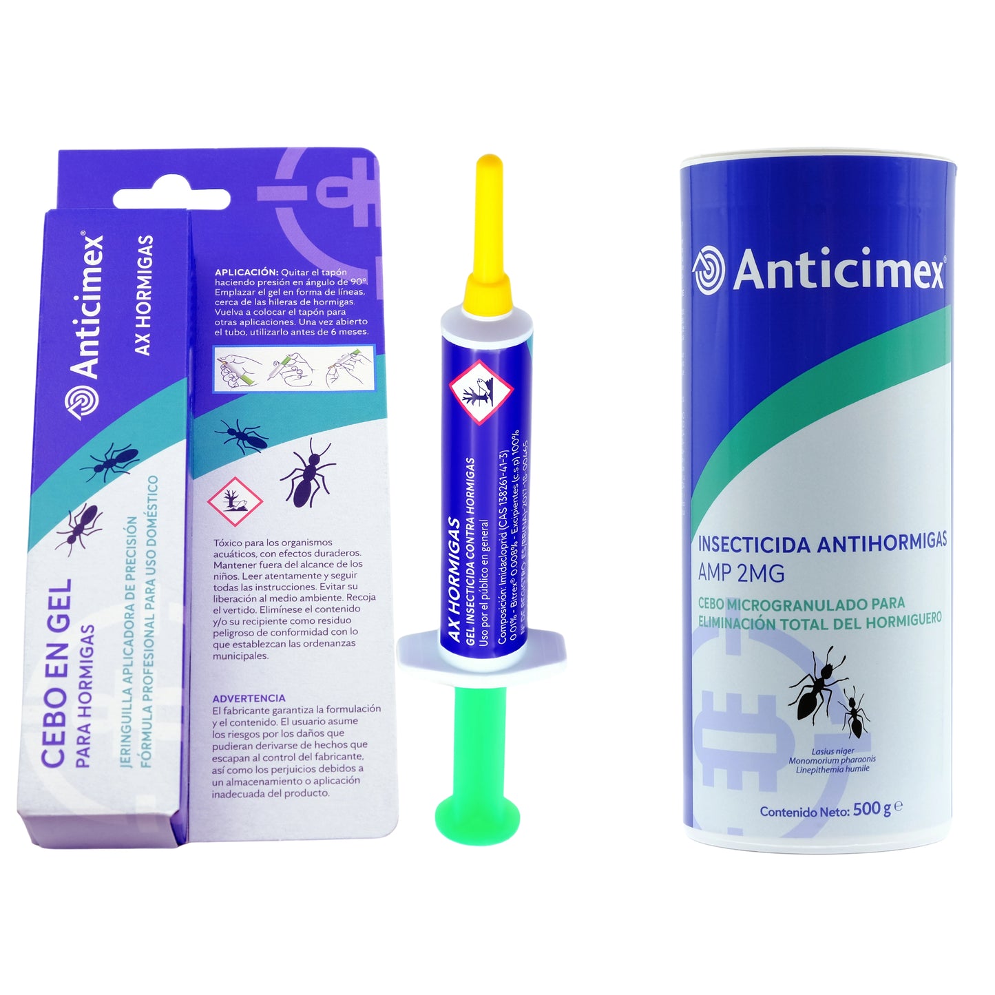 ANTICIMEX Pack Mata Hormigas: Gel + Cebo Hormigas Microgranulado