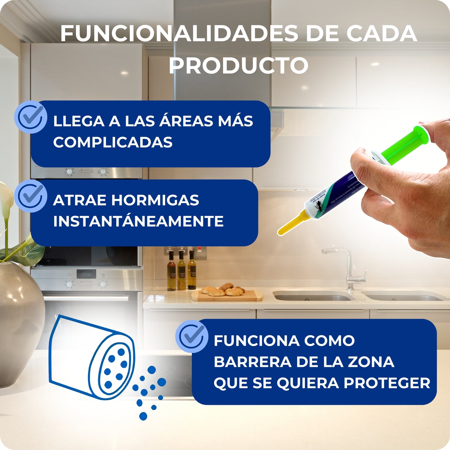 ANTICIMEX Pack Mata Hormigas: Gel + Cebo Hormigas Microgranulado