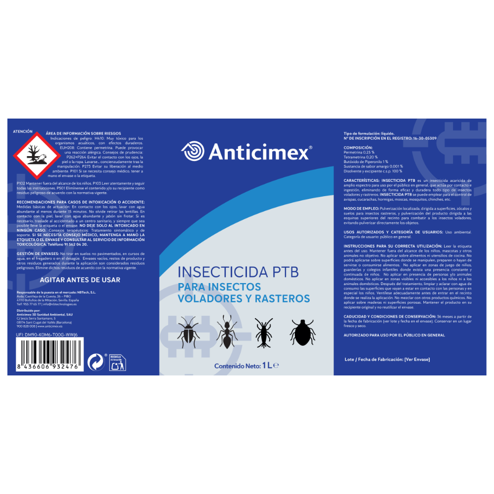 Anticimex Insecticida Rastreros y Voladores