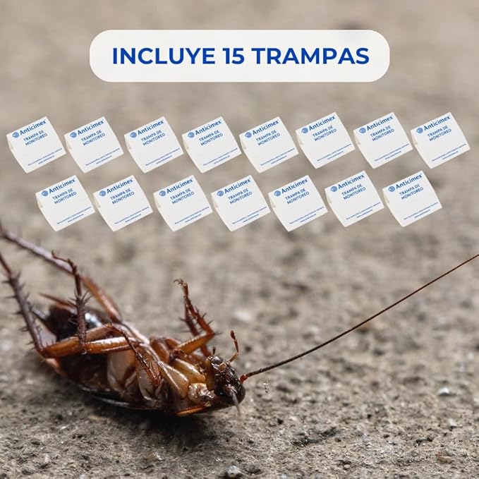 ANTICIMEX Pack 15 Trampas para Cucarachas