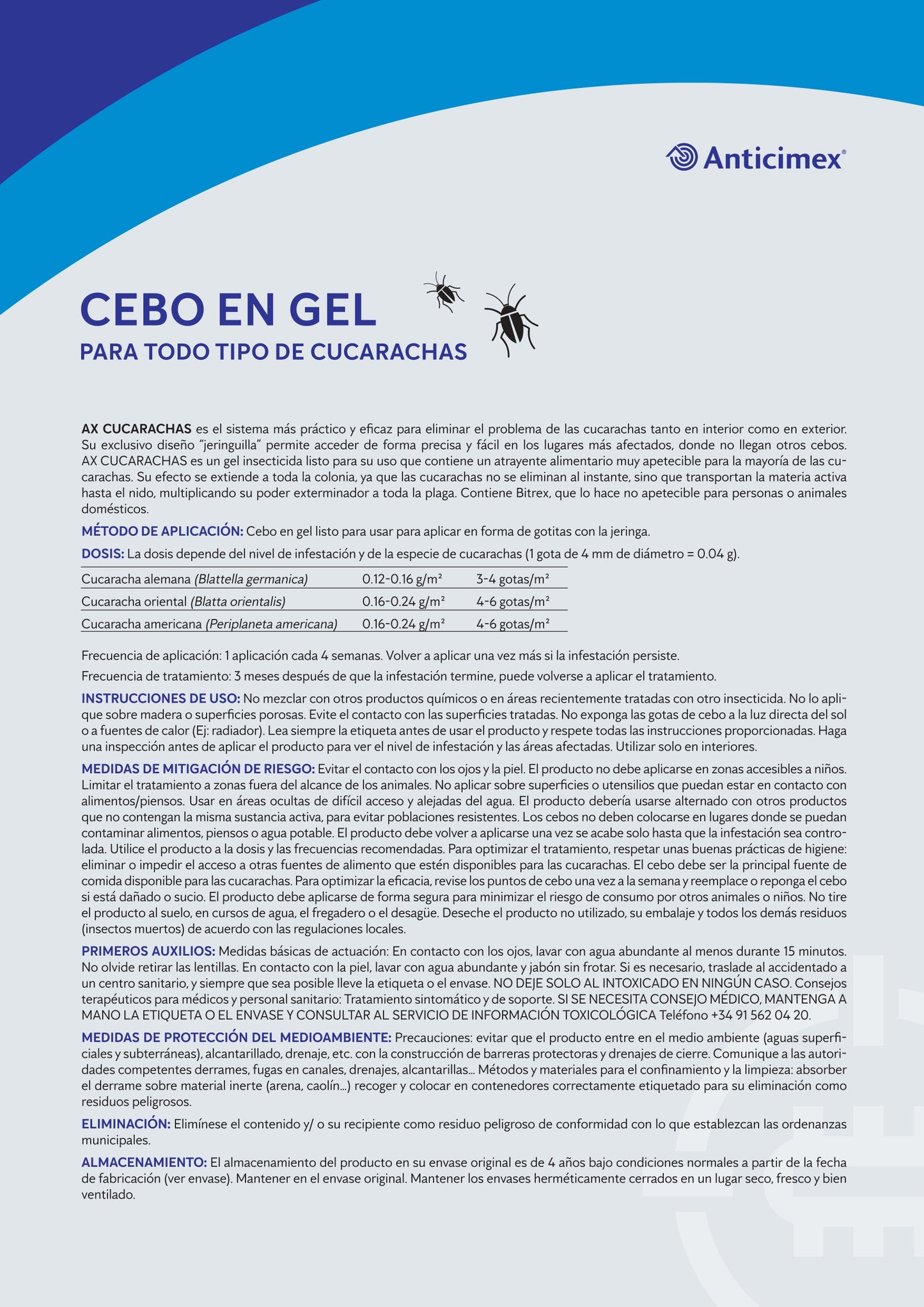 Pack de 2 Unidades Anticimex Gel Cucarachas
