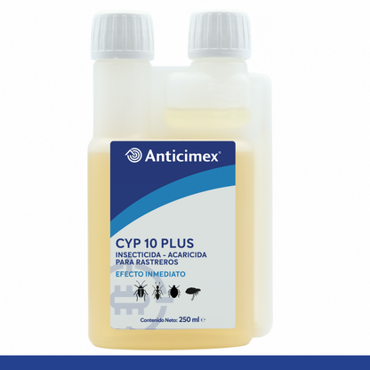 Anticimex Insecticida Concentrado CIPERGEN 9,3% | Cucarachas, Hormigas, Ácaros, Carcoma, Pulgas Alta Eficacia Efecto Inmediato | 250 ml | Insectos Rastreros