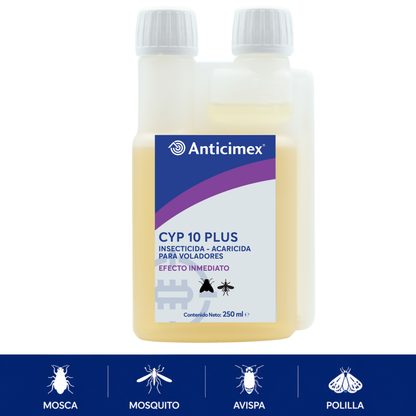 Anticimex Insecticida Concentrado CIPERGEN 9,3% | Mosquitos, Mosquito Tigre, Avispas, Moscas Alta Eficacia Efecto Inmediato | 250 ml | Insectos Voladores