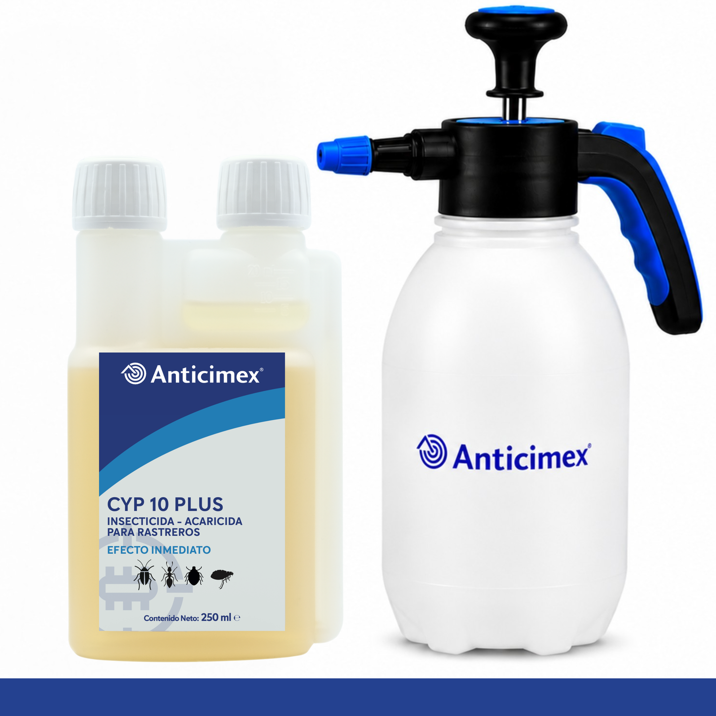 Anticimex Insecticida Concentrado CIPERGEN 9,3% + Dosificador de Precisión Anticimex | Cucarachas, Hormigas, Ácaros, Carcoma, Pulgas | Efecto Inmediato | 250 ml | Rastreros