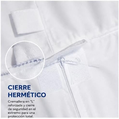 Anticimex Funda Colchón Anti Chinches | Protector Colchón Impermeable y Antiácaros Profesional | Cierre Hermético con Bloqueo de Seguridad | Confinamiento Total 6 Lados | Transpirable