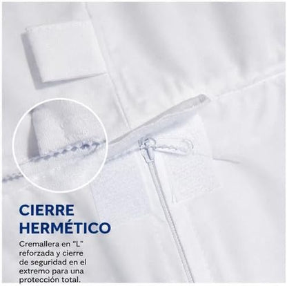 Anticimex Funda Colchón Anti Chinches | Protector Colchón Impermeable y Antiácaros Profesional | Cierre Hermético con Bloqueo de Seguridad | Confinamiento Total 6 Lados | Transpirable