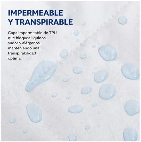 Anticimex Funda Colchón Anti Chinches | Protector Colchón Impermeable y Antiácaros Profesional | Cierre Hermético con Bloqueo de Seguridad | Confinamiento Total 6 Lados | Transpirable