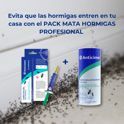 ANTICIMEX Pack Mata Hormigas: Gel + Cebo Hormigas Microgranulado