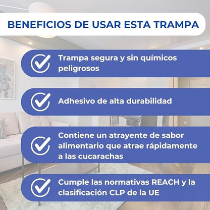 Pack Cucarachas: 15 Trampas Adhesivas + Gel Cucarachas