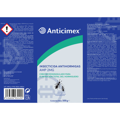ANTICIMEX Pack Mata Hormigas: Gel + Cebo Hormigas Microgranulado