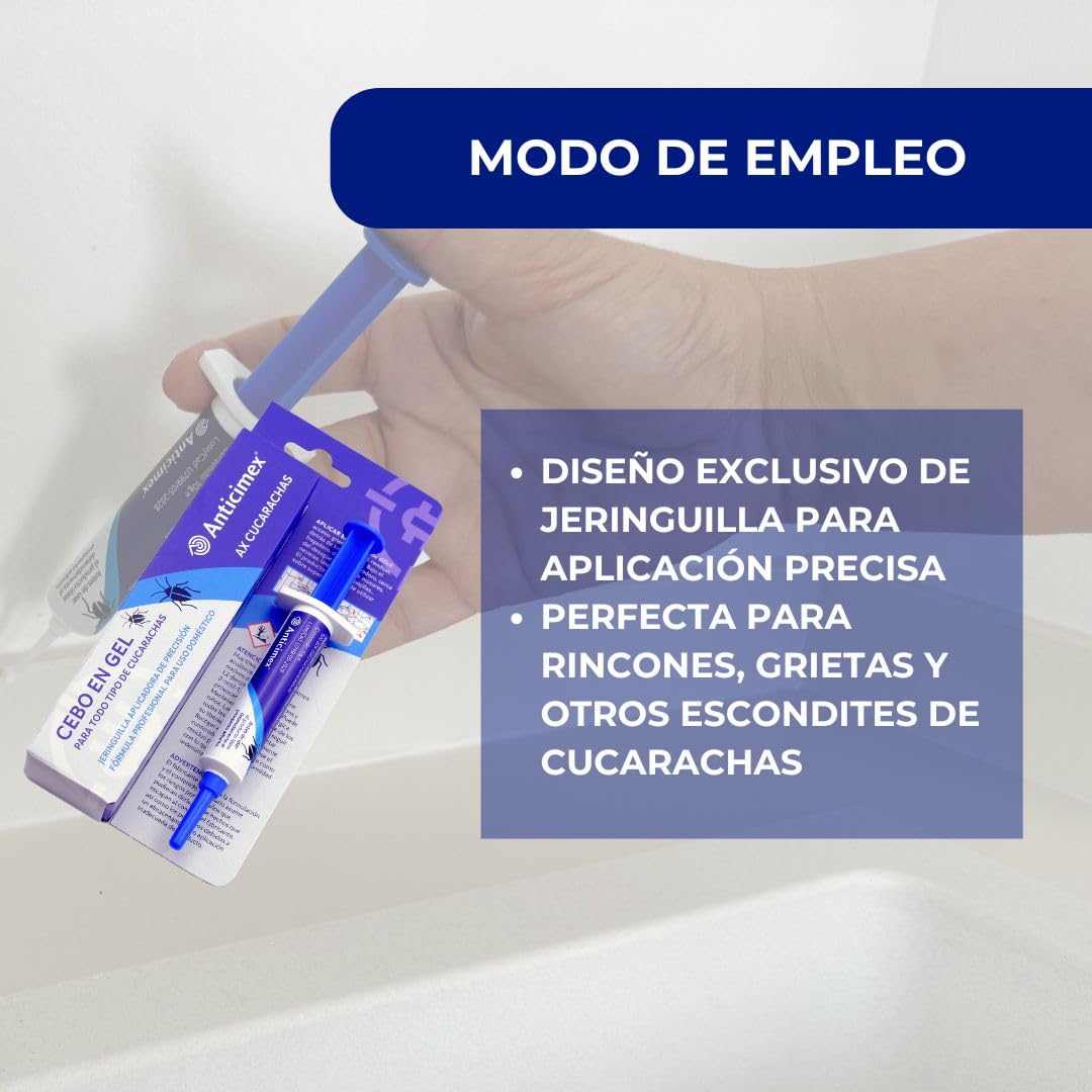 Anticimex | Pack Gel Cucarachas y CIPERGEN | Insecticida Profesional de Interior y Exterior | Gel de Acción Retardada + Concentrado con Cipermetrina | Elimina Colonias y Previene Reinfestacion