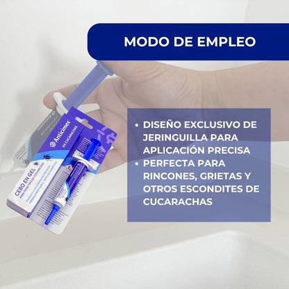 Anticimex | Pack Gel Cucarachas y CIPERGEN | Insecticida Profesional de Interior y Exterior | Gel de Acción Retardada + Concentrado con Cipermetrina | Elimina Colonias y Previene Reinfestacion